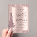 Search for dress bridal shower invitations Rose gold