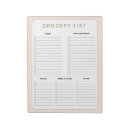 Search for grocery list notepads Organization