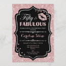 Search for fifty and fabulous birthday invitations Glitter