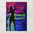 Search for glow dance party invitations Glowing