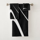 Search for black and white designs bath towels Abstract
