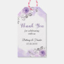 Search for floral wedding favor tags Violet
