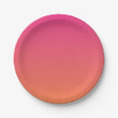 Search for hot pink and orange plates Ombre