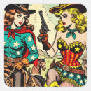 Search for vintage cowgirl stickers Wild west