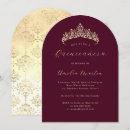 Search for burgundy quinceanera invitations Tiara