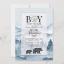Search for adventure awaits baby boy shower invitations Mountains