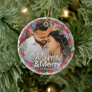 Search for merry and married ornaments Red holly berries