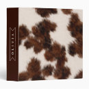 Search for cow print binders Rustic
