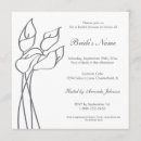 Search for calla lilies bridal shower invitations Elegant
