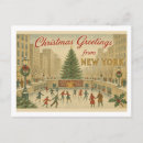 Search for new york christmas postcards Rockefeller center