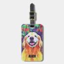 Search for dog luggage tags Golden retriever