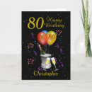 Search for 80th birthday cards Black gold