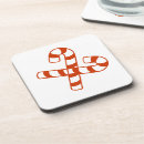 Search for candy cane regular cork coasters red