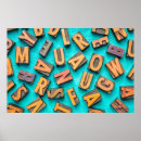 Search for vintage alphabet posters Background