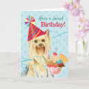 Search for yorkshire terrier dog birthday cards Puppy