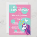 Search for unicorn baby girl shower invitations Pink