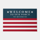 Search for 4th of july doormats Red white and blue