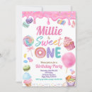 Search for rainbow 1st birthday invitations Girl first birthday