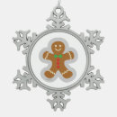 Search for gingerbread man ornaments Snow