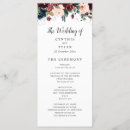Search for burgundy wedding programs Watercolor floral