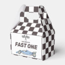 Search for race car favor boxes Fast one birthday