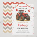 Search for red tractor birthday invitations Baby boy