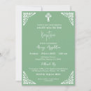 Search for mint baptism invitations Green