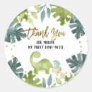Search for dinosaur thank you stickers Baby shower