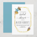 Search for seashell bridal shower invitations Watercolor seashells