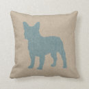 Search for french bulldog pillows Silhouette