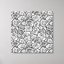 Search for black and white floral canvas prints Roses
