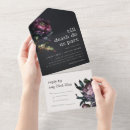 Search for black and purple wedding invitations Botanical