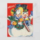 Search for snowmen christmas cards Retro