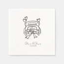 Search for just married napkins Black and white