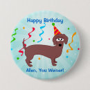 Search for dachshund buttons Birthday