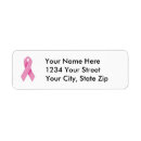 Search for breast cancer return address labels Pink