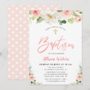 Search for pink floral baptism invitations Girl
