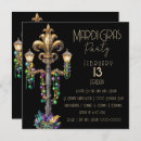Search for bead party invitations Mardi gras