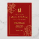 Search for dragon wedding invitations Red and gold