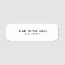 Search for real estate name tags Black and white