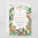 Search for tropical 1st birthday invitations Safari