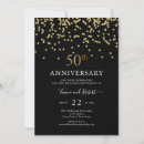 Search for gold and black 50th anniversary invitations Script