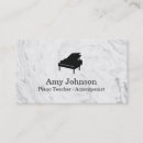 Search for teacher business cards Piano