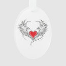 Search for angel wings ornaments Heart