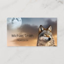Search for wolf business cards Moon