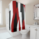 Search for black white and red shower curtains Abstract