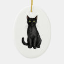 Search for black cat ornaments Black and white