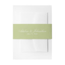 Search for green invitation belly bands Grandmillennial
