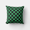 Search for green and black pillows Checkered