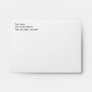 Search for thank you note envelopes Return address